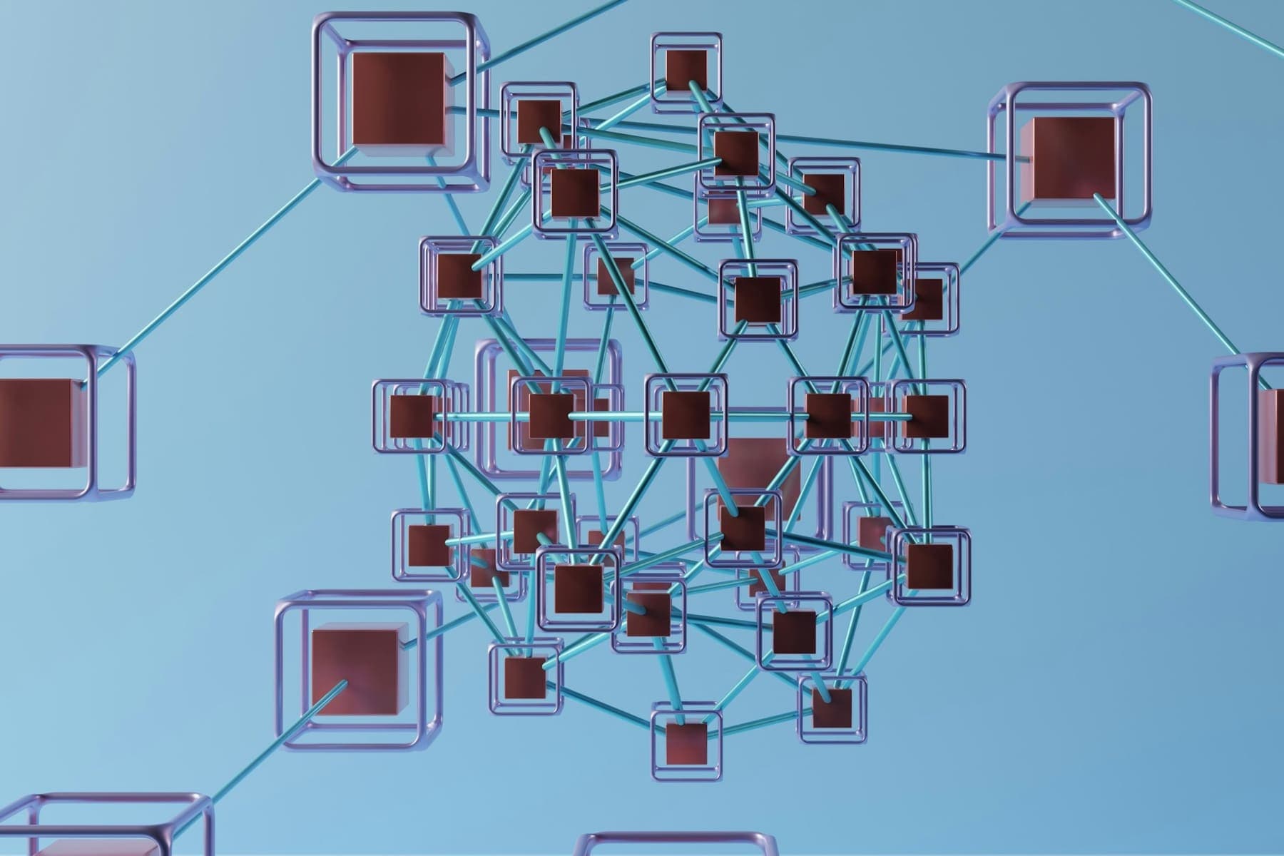Abstract network of connected nodes
